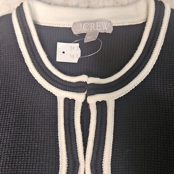 J. Crew Emilie Sweater Lady Jacket With Contrast Trim - Picture 8 of 16